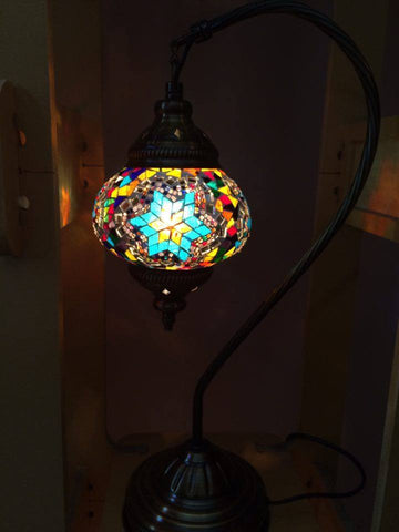 Authentic Turquoise-Multi Arc Turkish Lamp - Shops on Bay

