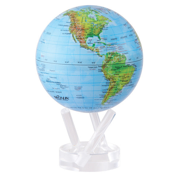 MOVA MOVING Blue with Relief Map Gloss Finish Globe - Shops on Bay
 - 2